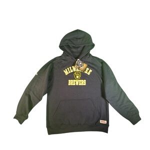 Milwaukee Brewers Hoodie Boys XL Stitches MLB Navy Pullover Sweatshirt NWT